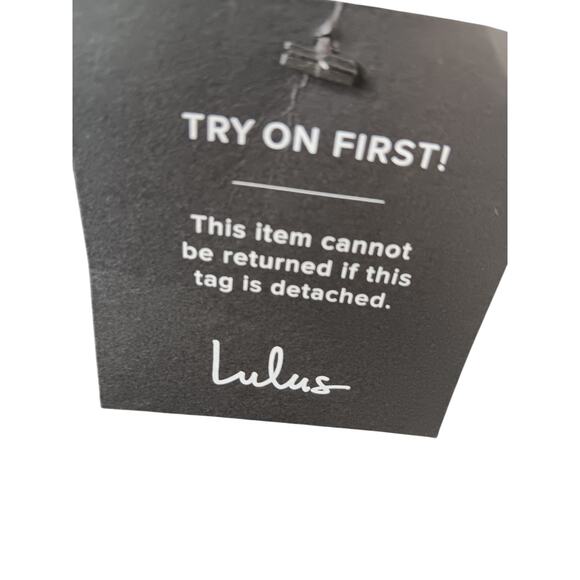 New Lulus Black Mini Dress Size M Party Bodycon Spaghetti Strap USA Made - Picture 13 of 14